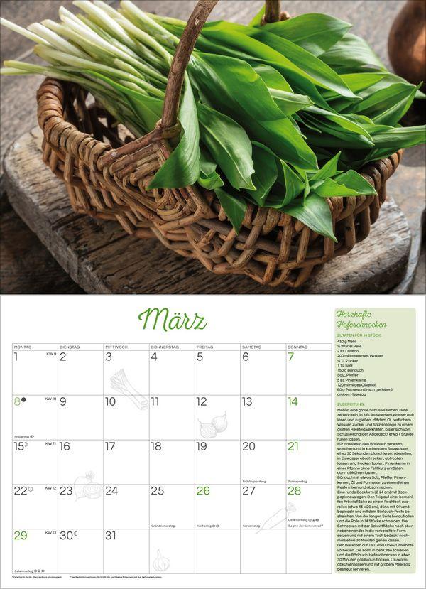 Beispielinhalt (Bild) Küchenkalender 2027