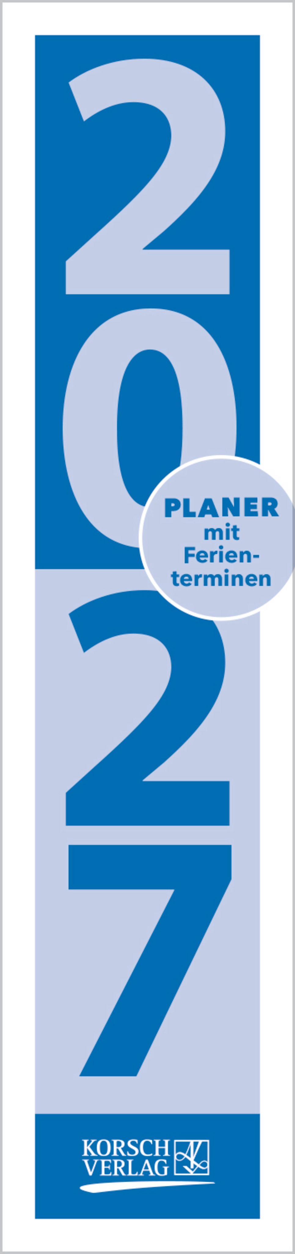 Vorderes Coverbild Streifenplaner Compact Blau 2027