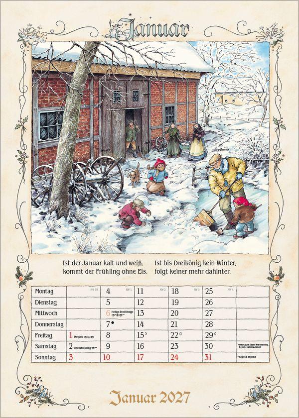 Beispielinhalt (Bild) Bauernkalender 2027