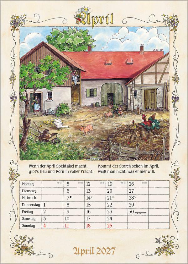 Beispielinhalt (Bild) Bauernkalender 2027