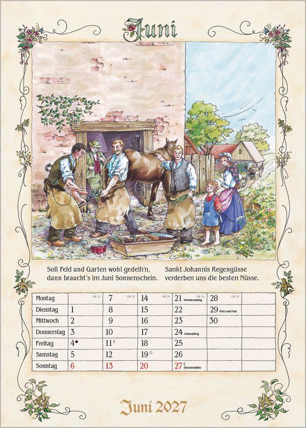Beispielinhalt (Bild) Bauernkalender 2027