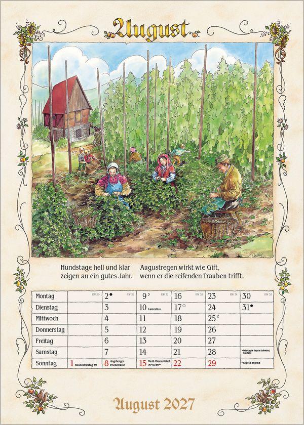 Beispielinhalt (Bild) Bauernkalender 2027