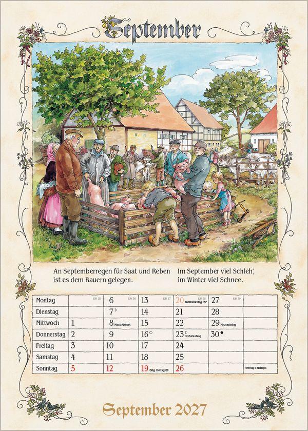 Beispielinhalt (Bild) Bauernkalender 2027