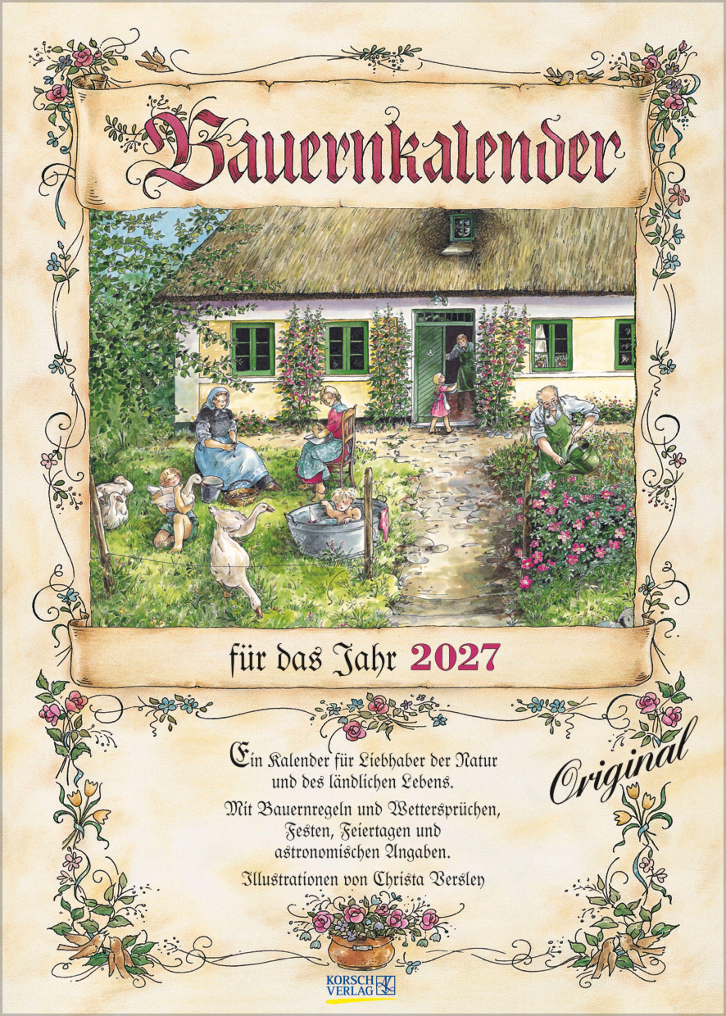 Vorderes Coverbild Bauernkalender 2027