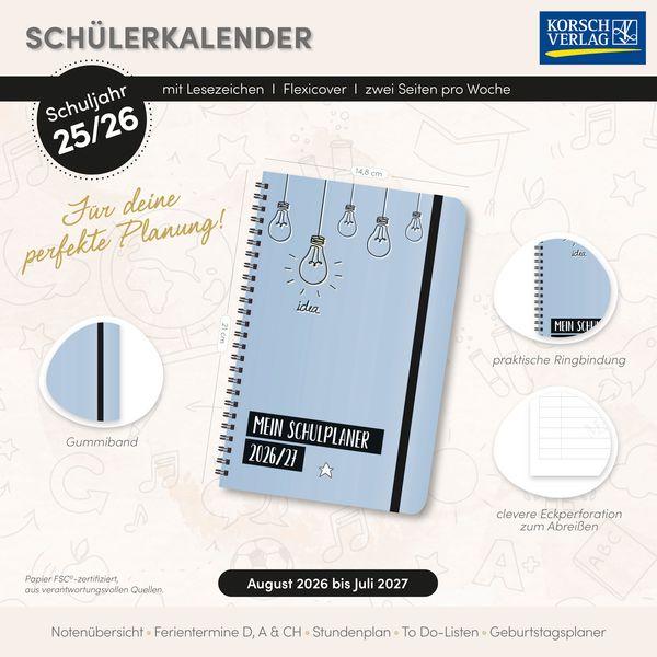 Beispielinhalt (Bild) Schülerkalender Light on 2026/2027