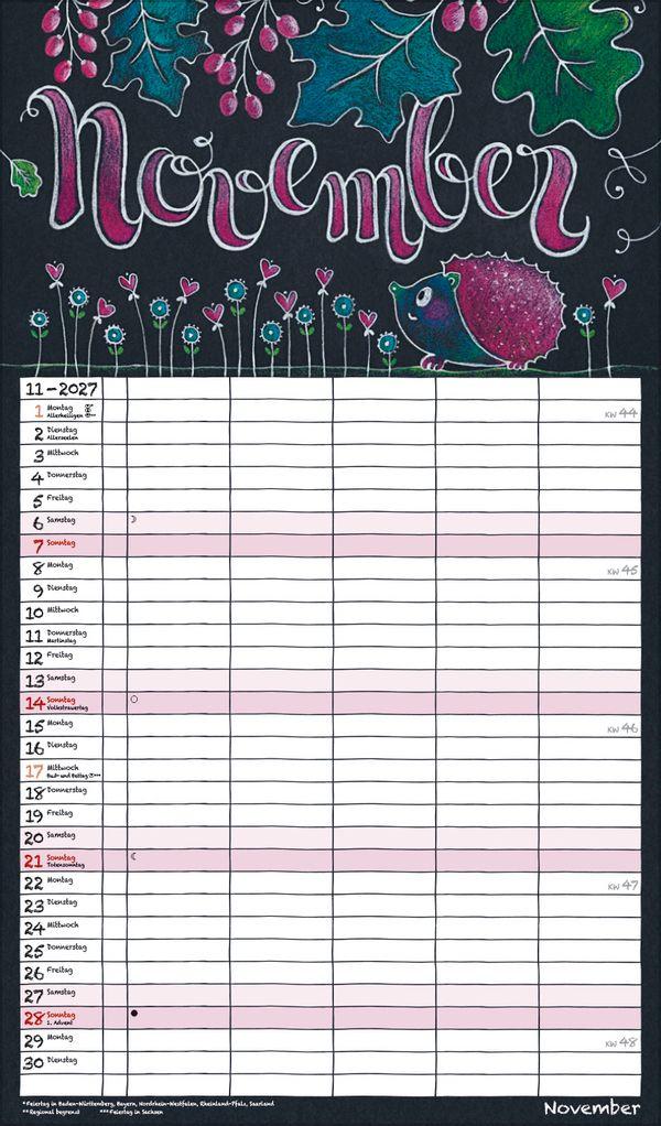 Beispielinhalt (Bild) Lovely Chalk Timer 2027