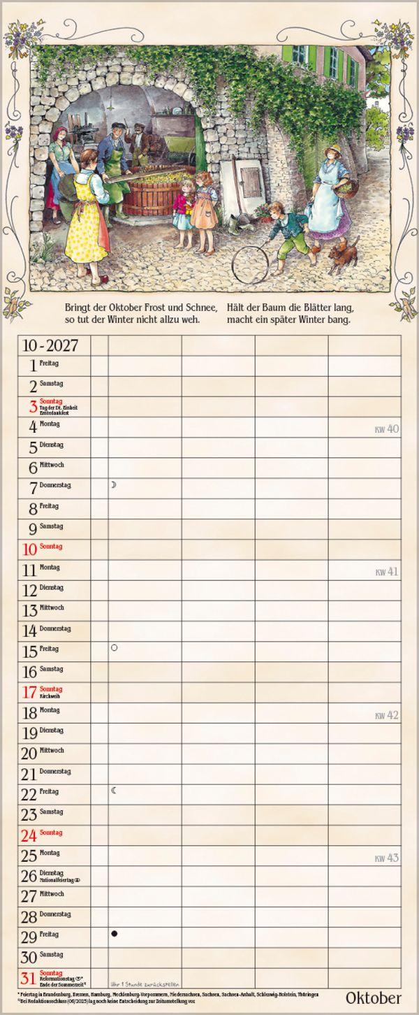 Beispielinhalt (Bild) Bauernkalender 2027