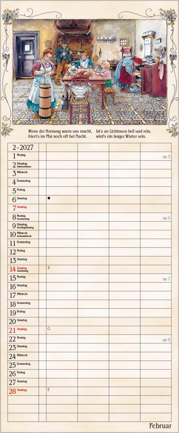 Beispielinhalt (Bild) Bauernkalender 2027