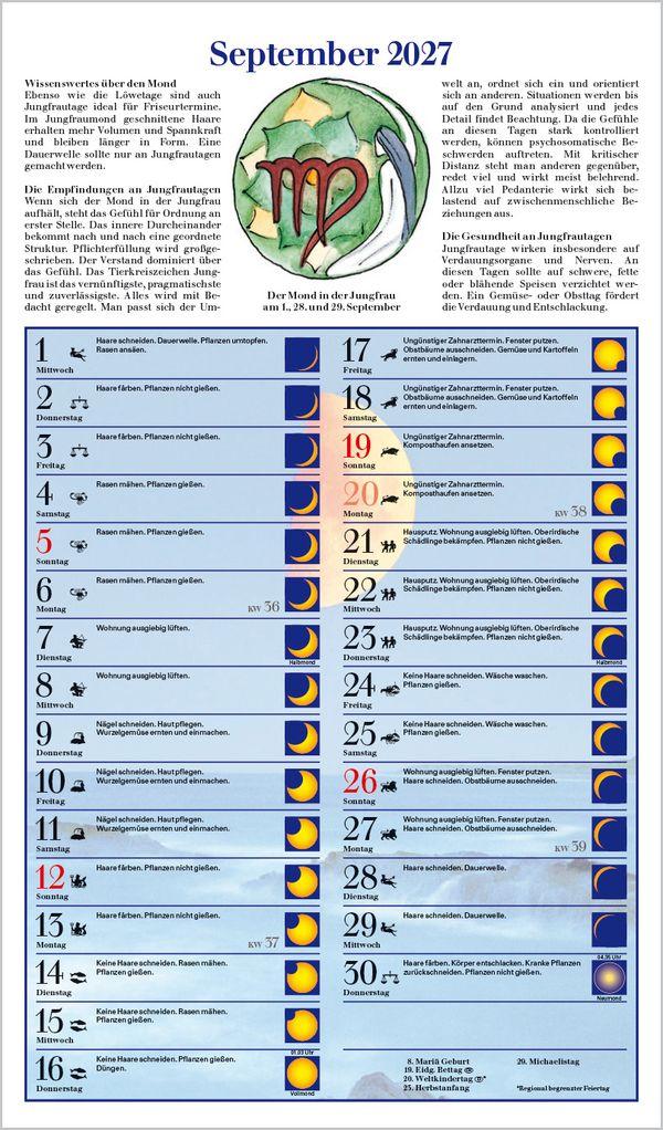 Beispielinhalt (Bild) Mit dem Mond im Rhythmus 2027