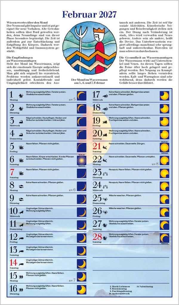 Beispielinhalt (Bild) Mit dem Mond im Rhythmus 2027