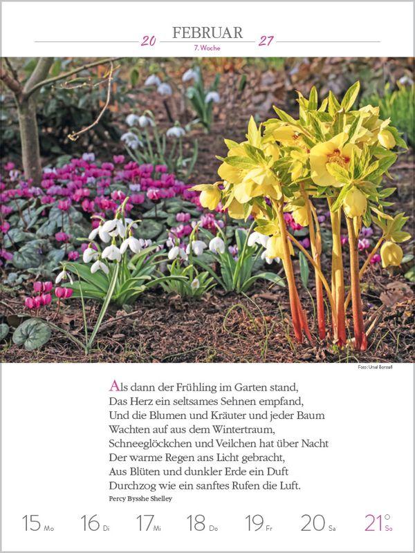 Beispielinhalt (Bild) Literaturkalender Gartenlust 2027