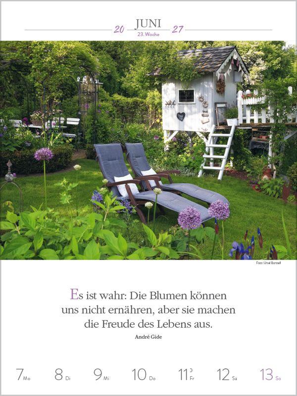 Beispielinhalt (Bild) Literaturkalender Gartenlust 2027