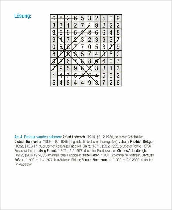 Beispielinhalt (Bild) Gehirnjogging 2027