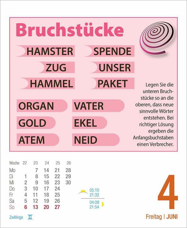 Beispielinhalt (Bild) Gehirnjogging 2027