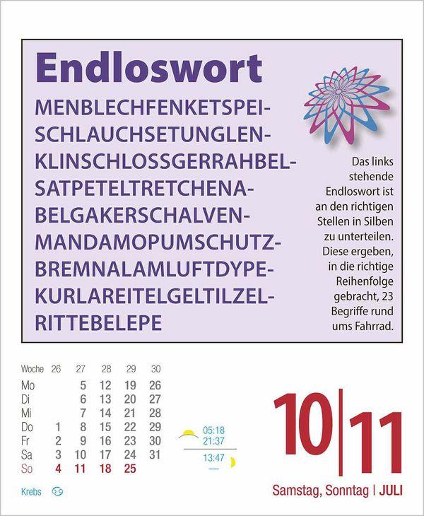 Beispielinhalt (Bild) Gehirnjogging 2027