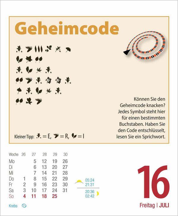 Beispielinhalt (Bild) Gehirnjogging 2027