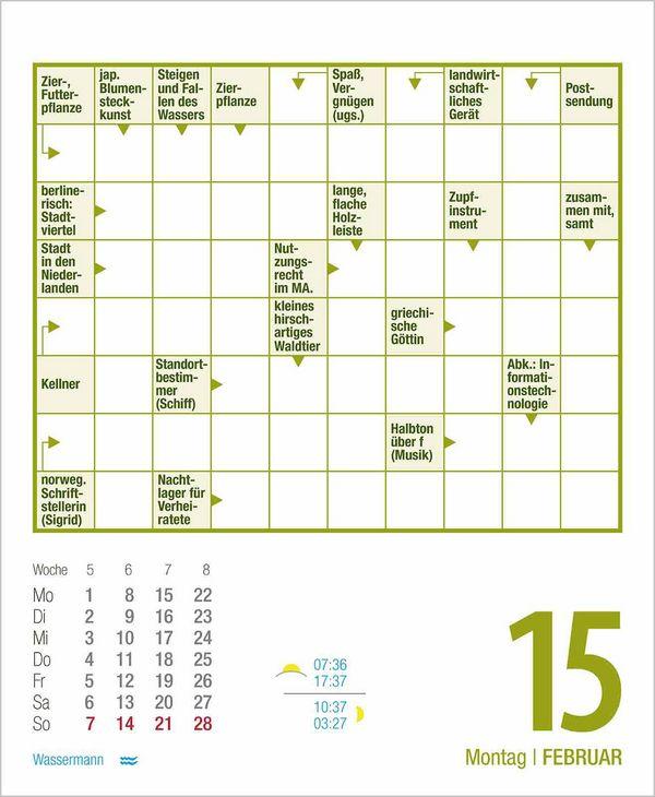 Beispielinhalt (Bild) Kreuzworträtsel 2027