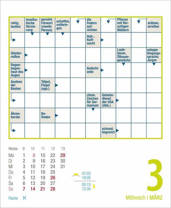 Beispielinhalt (Bild) Kreuzworträtsel 2027
