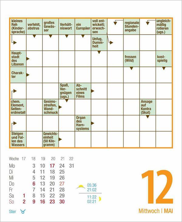 Beispielinhalt (Bild) Kreuzworträtsel 2027