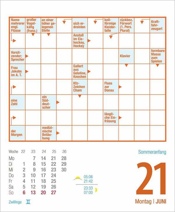 Beispielinhalt (Bild) Kreuzworträtsel 2027