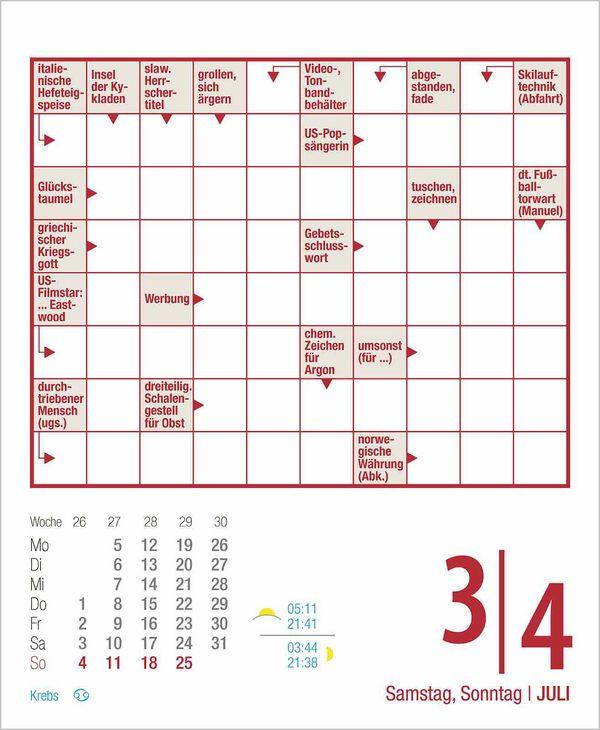 Beispielinhalt (Bild) Kreuzworträtsel 2027
