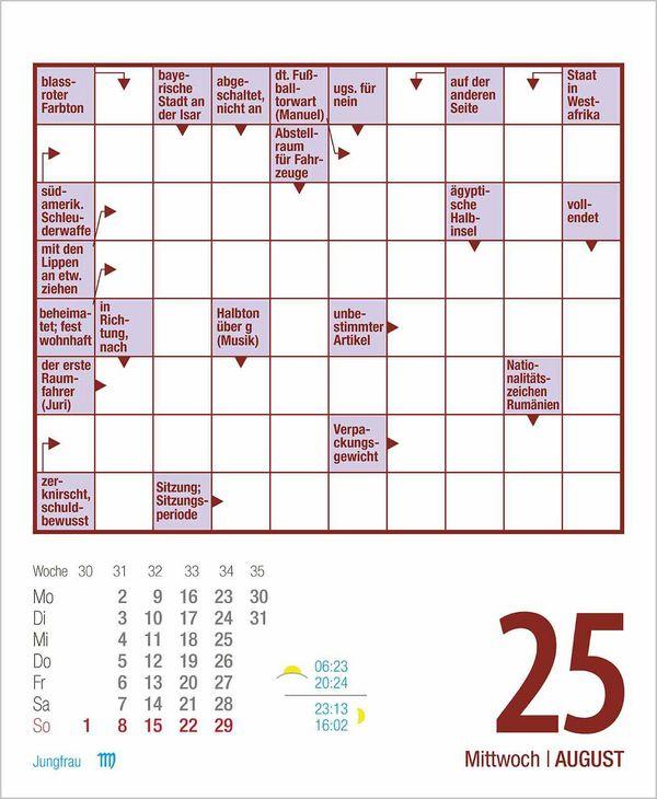 Beispielinhalt (Bild) Kreuzworträtsel 2027