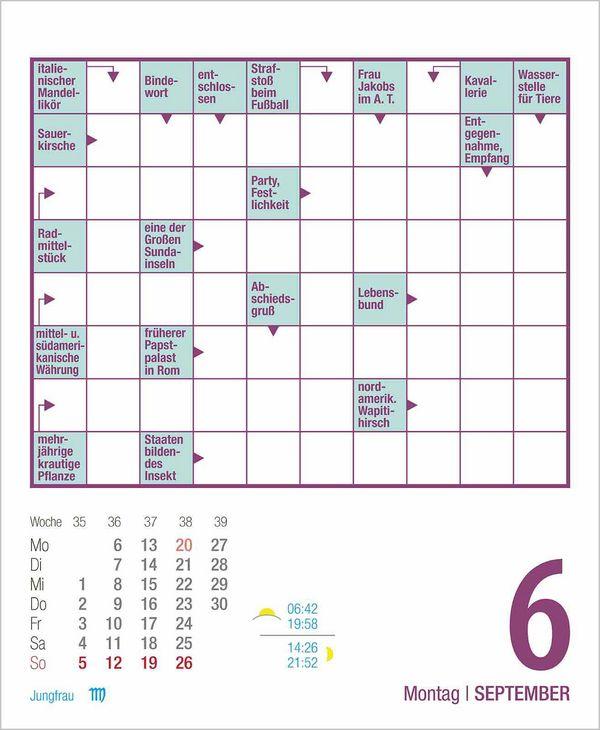 Beispielinhalt (Bild) Kreuzworträtsel 2027