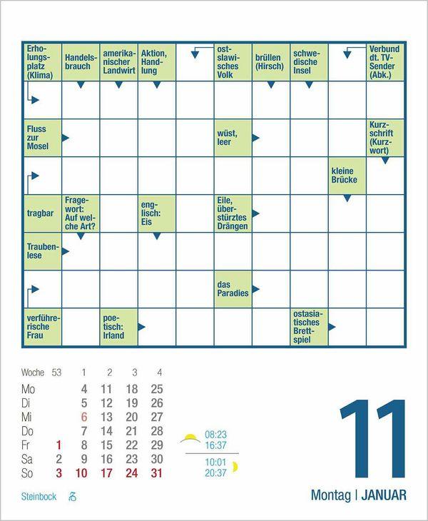 Beispielinhalt (Bild) Kreuzworträtsel 2027