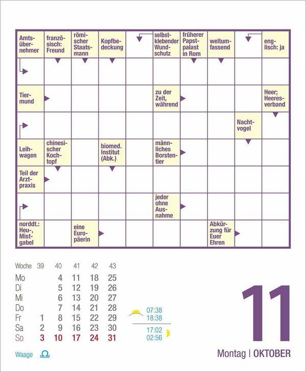 Beispielinhalt (Bild) Kreuzworträtsel 2027