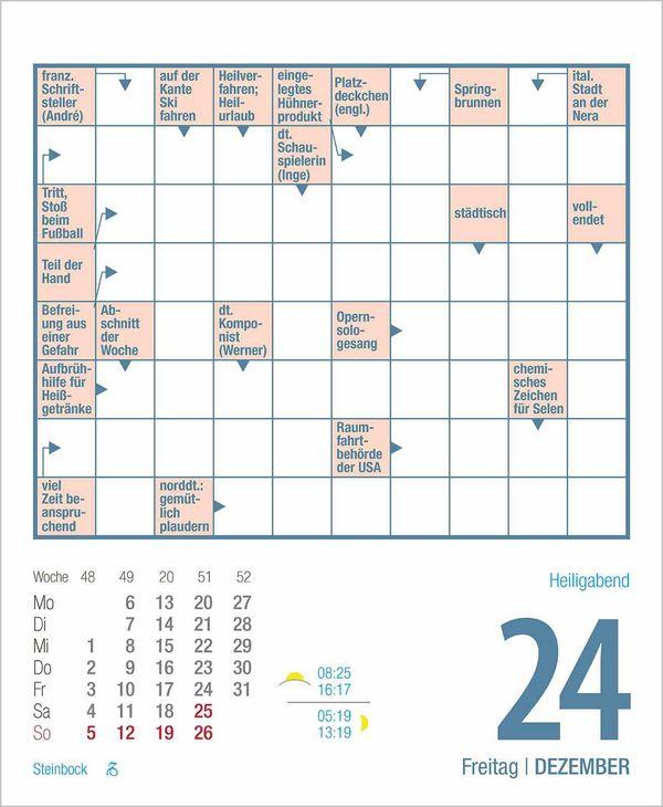 Beispielinhalt (Bild) Kreuzworträtsel 2027