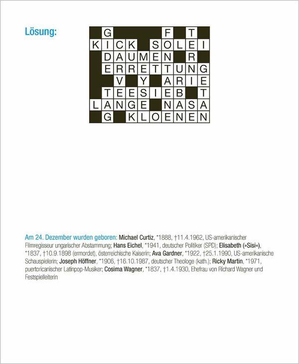 Beispielinhalt (Bild) Kreuzworträtsel 2027