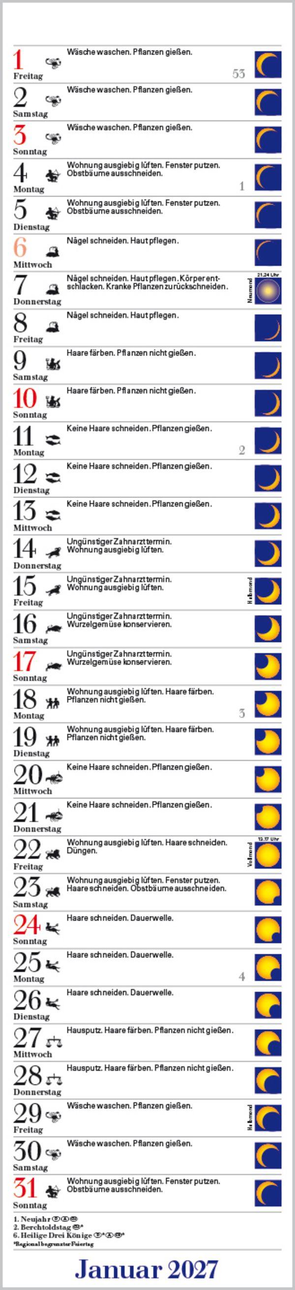 Beispielinhalt (Bild) Mond-Langplaner 2027