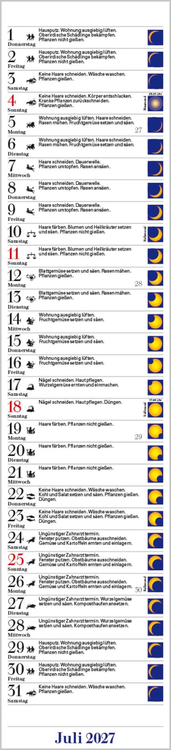 Beispielinhalt (Bild) Mond-Langplaner 2027