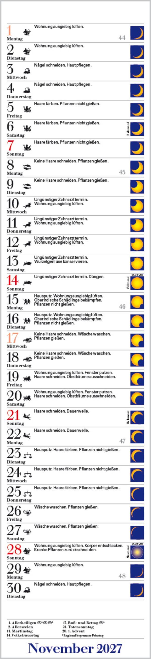 Beispielinhalt (Bild) Mond-Langplaner 2027