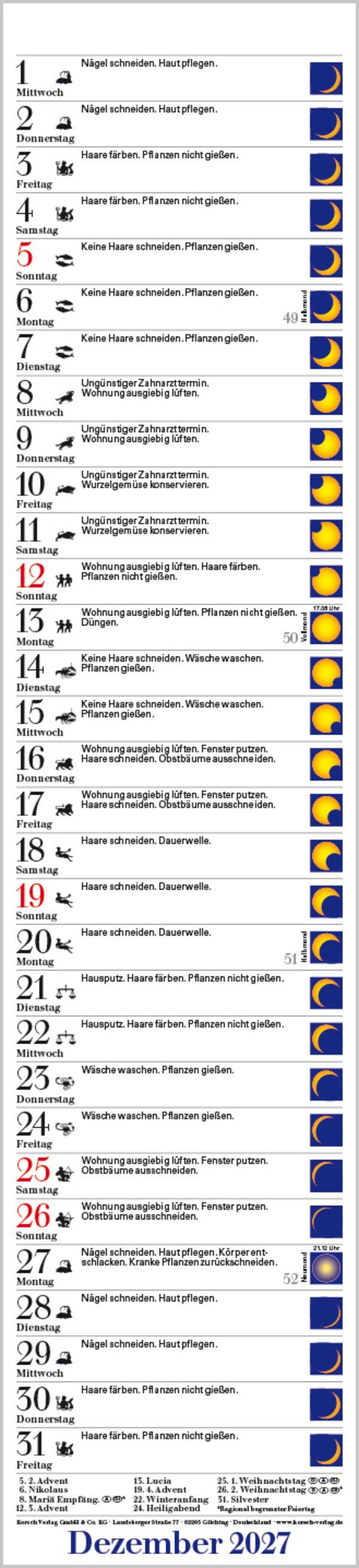 Beispielinhalt (Bild) Mond-Langplaner 2027