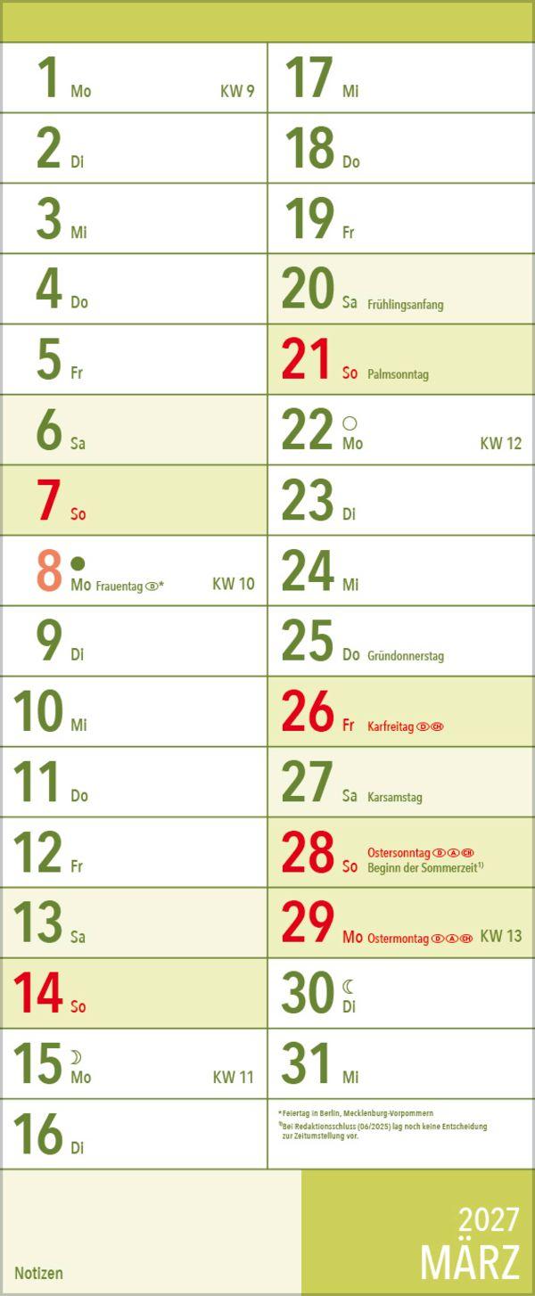 Beispielinhalt (Bild) XL Planer Großdruck 2027