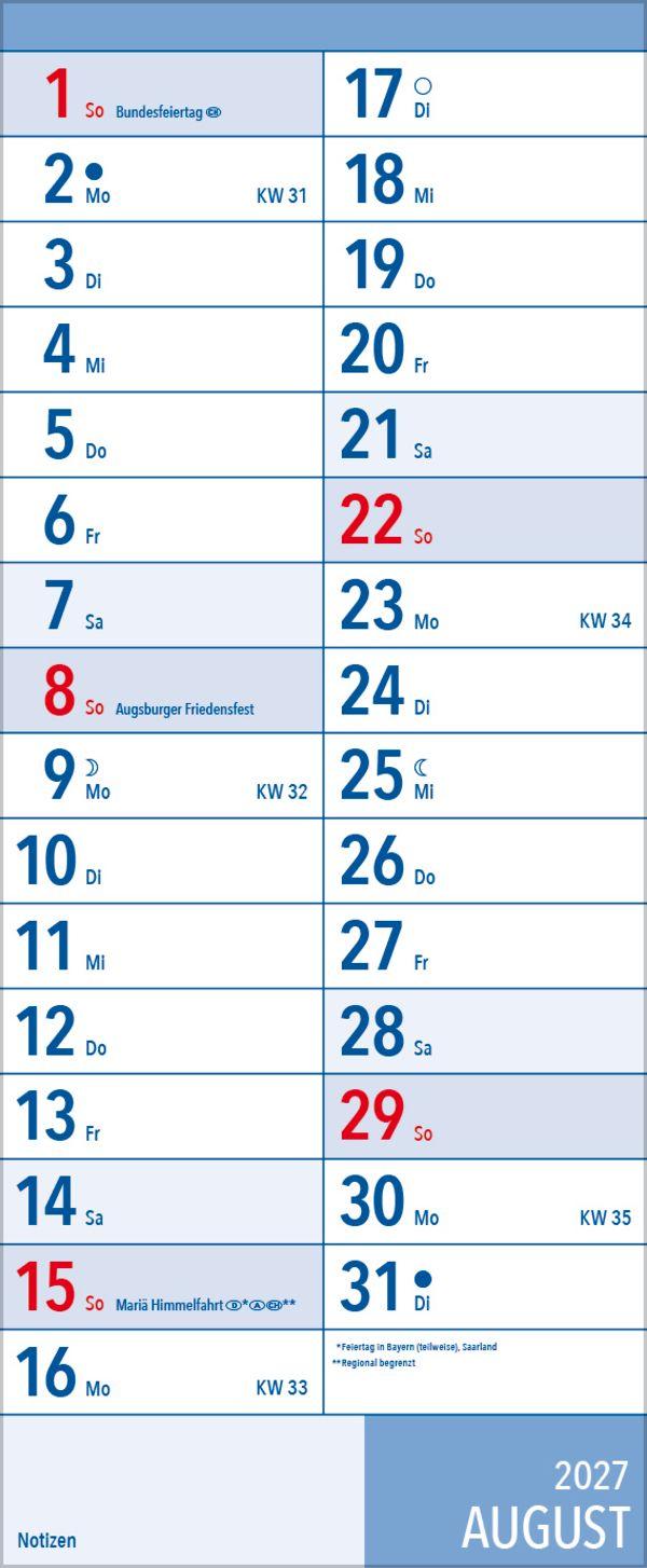 Beispielinhalt (Bild) XL Planer Großdruck 2027