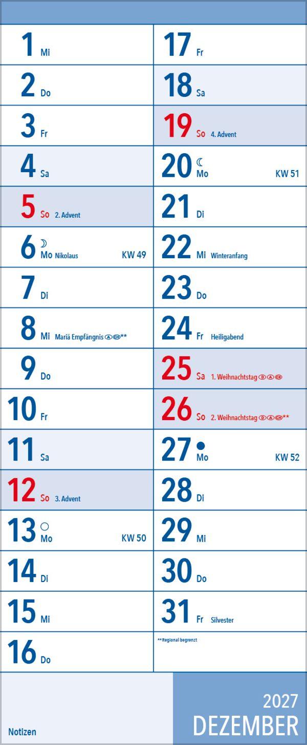 Beispielinhalt (Bild) XL Planer Großdruck 2027