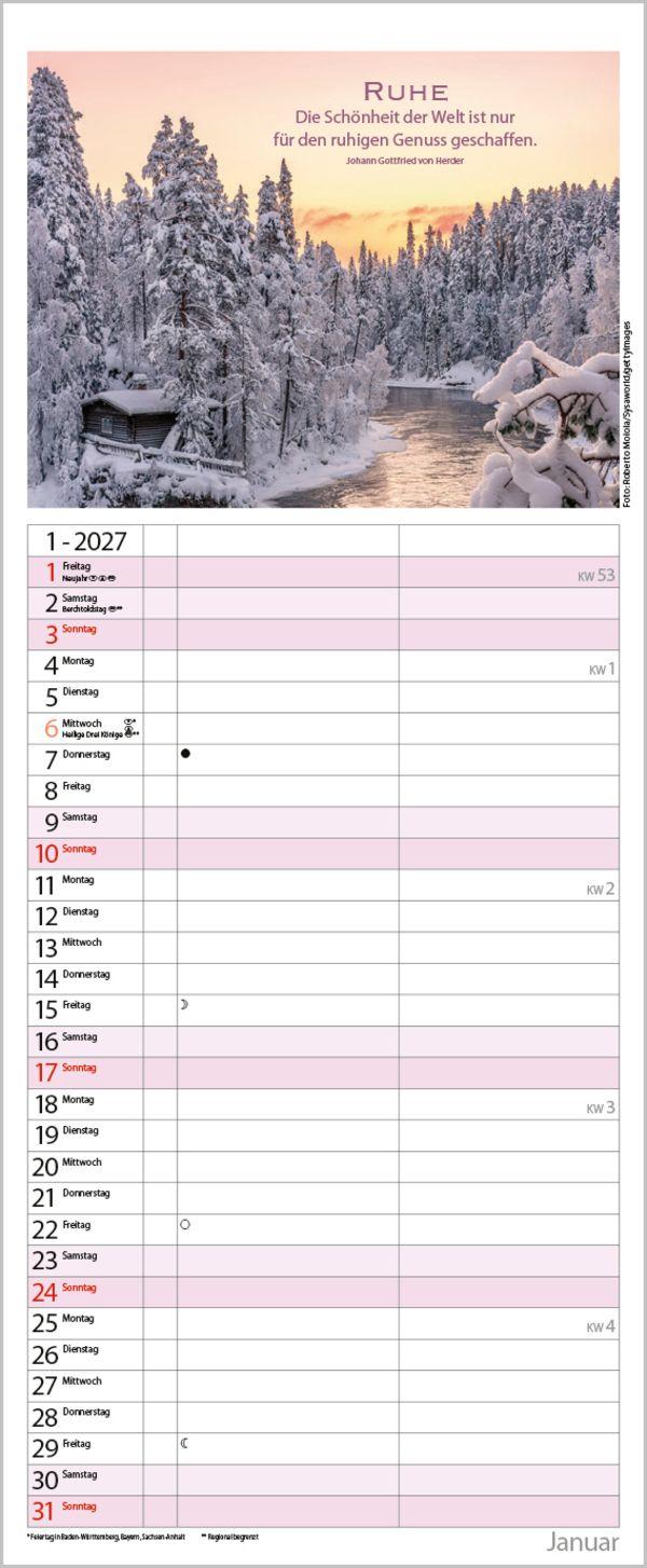 Beispielinhalt (Bild) Planer für die besten Jahre 2027