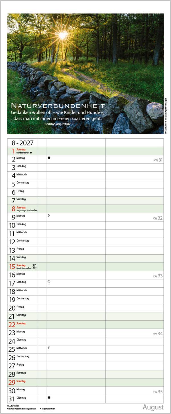 Beispielinhalt (Bild) Planer für die besten Jahre 2027