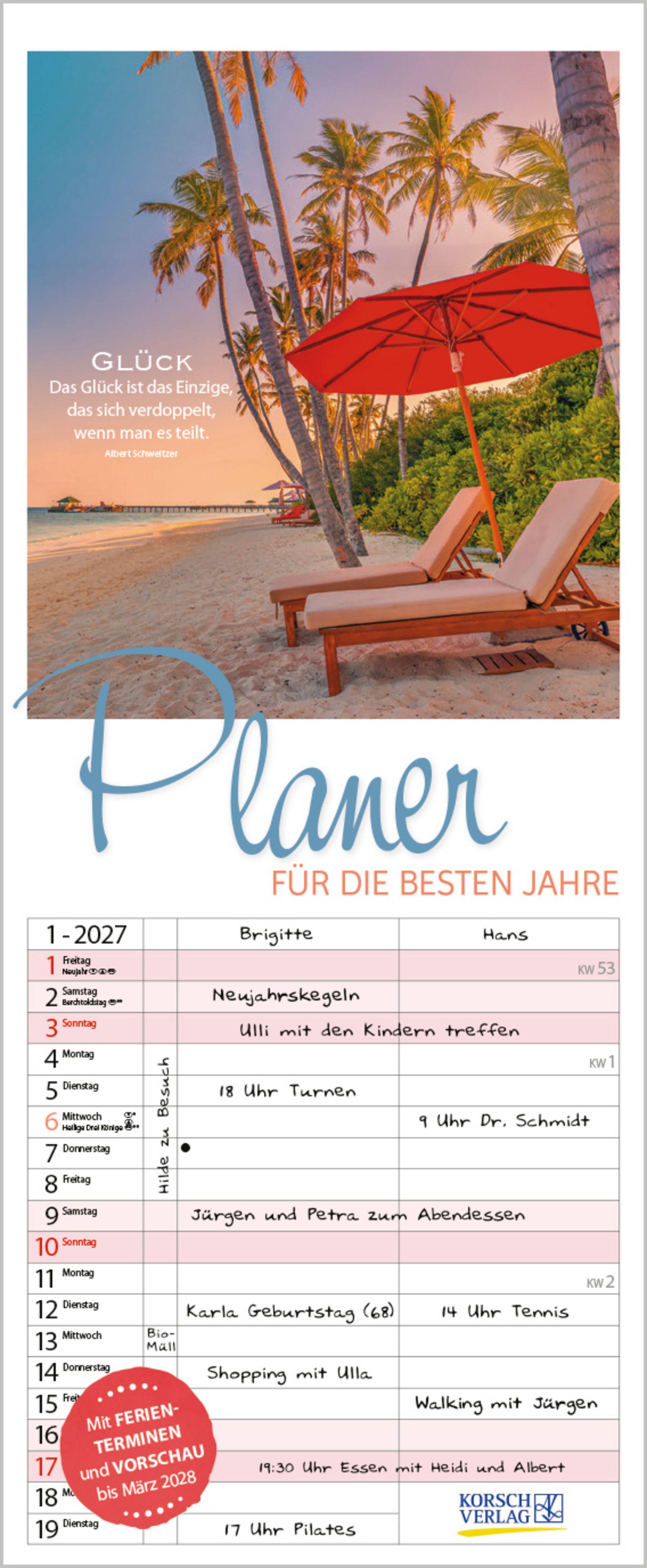 Vorderes Coverbild Planer für die besten Jahre 2027