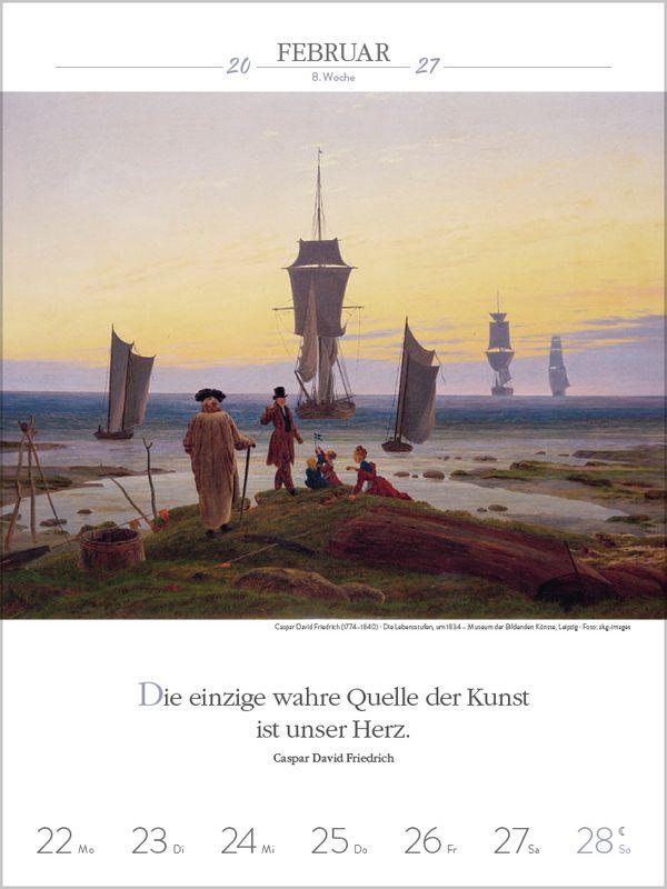 Beispielinhalt (Bild) Literaturkalender Kunst 2027