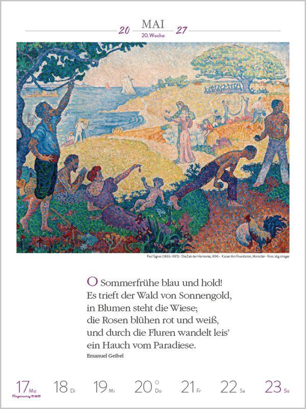 Beispielinhalt (Bild) Literaturkalender Kunst 2027