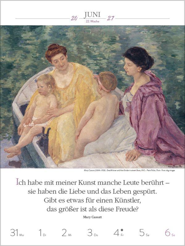Beispielinhalt (Bild) Literaturkalender Kunst 2027