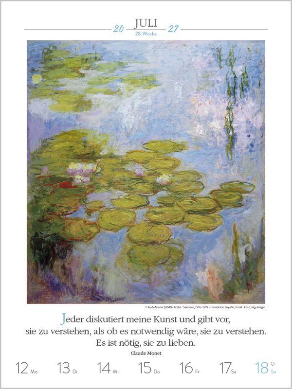 Beispielinhalt (Bild) Literaturkalender Kunst 2027