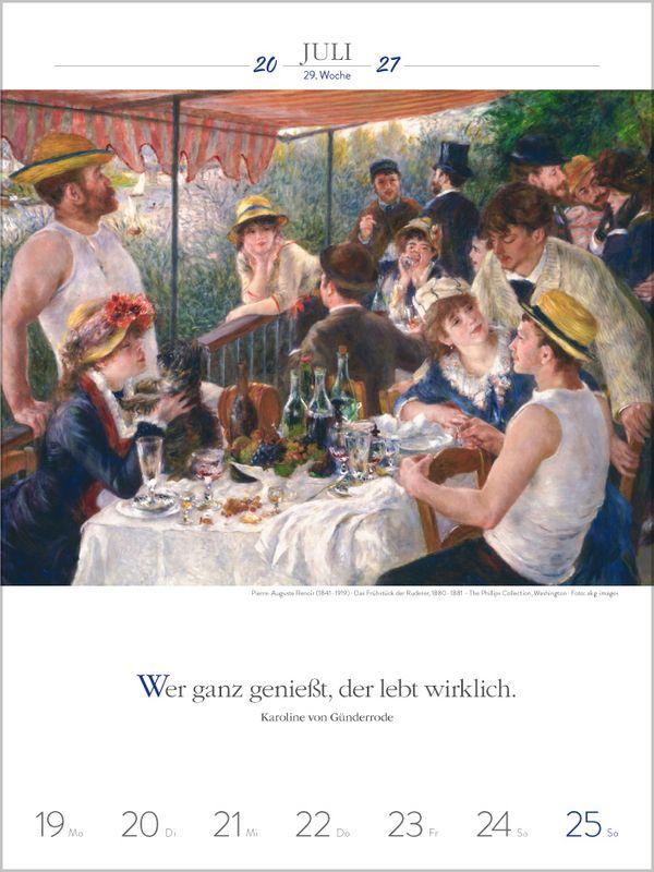 Beispielinhalt (Bild) Literaturkalender Kunst 2027