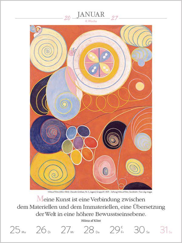 Beispielinhalt (Bild) Literaturkalender Kunst 2027