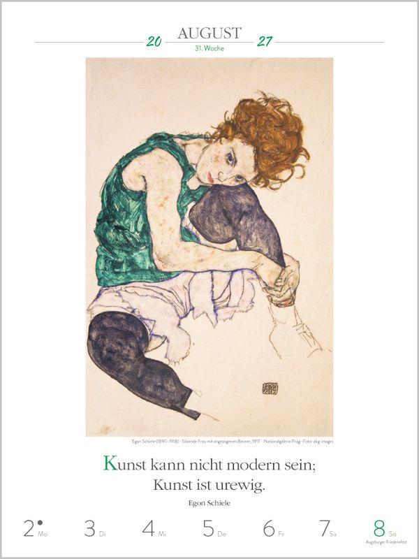 Beispielinhalt (Bild) Literaturkalender Kunst 2027