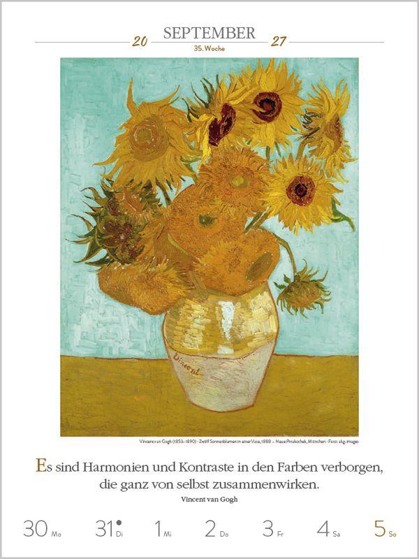 Beispielinhalt (Bild) Literaturkalender Kunst 2027