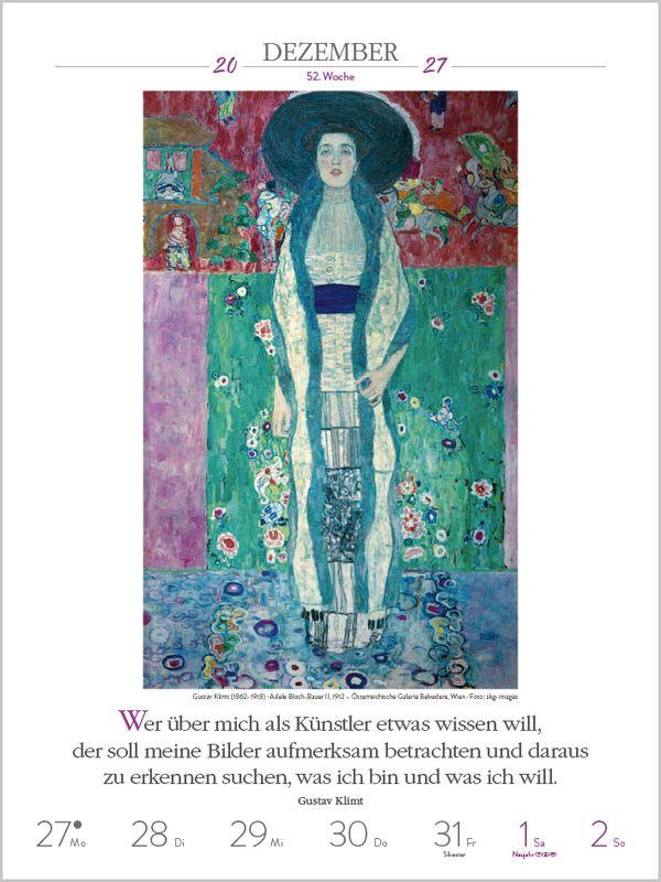 Beispielinhalt (Bild) Literaturkalender Kunst 2027